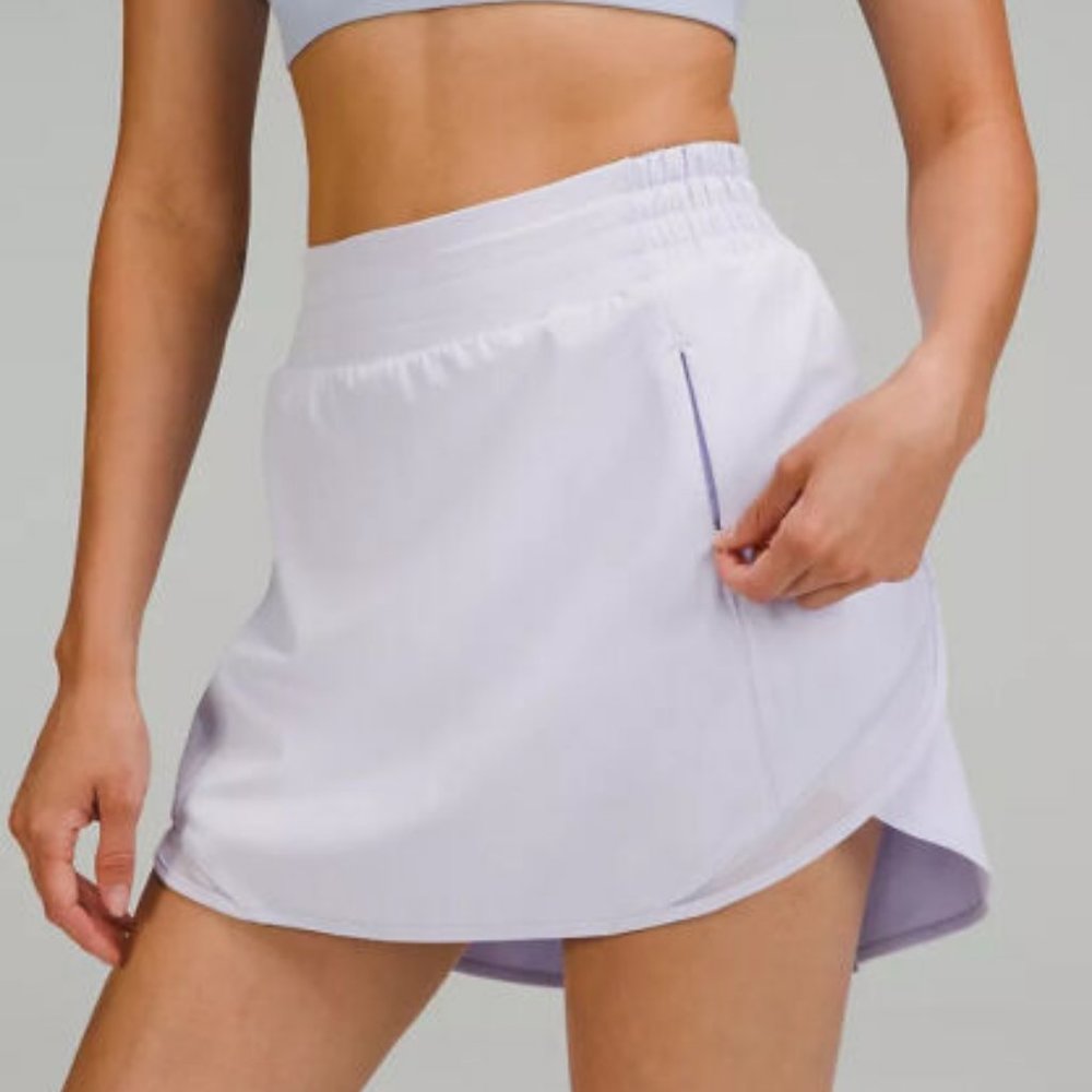 Lululemon Hotty Hot High-Rise Skirt Long, Size 2, Pastel Blue, NWT